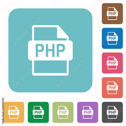 Flat PHP file format icons