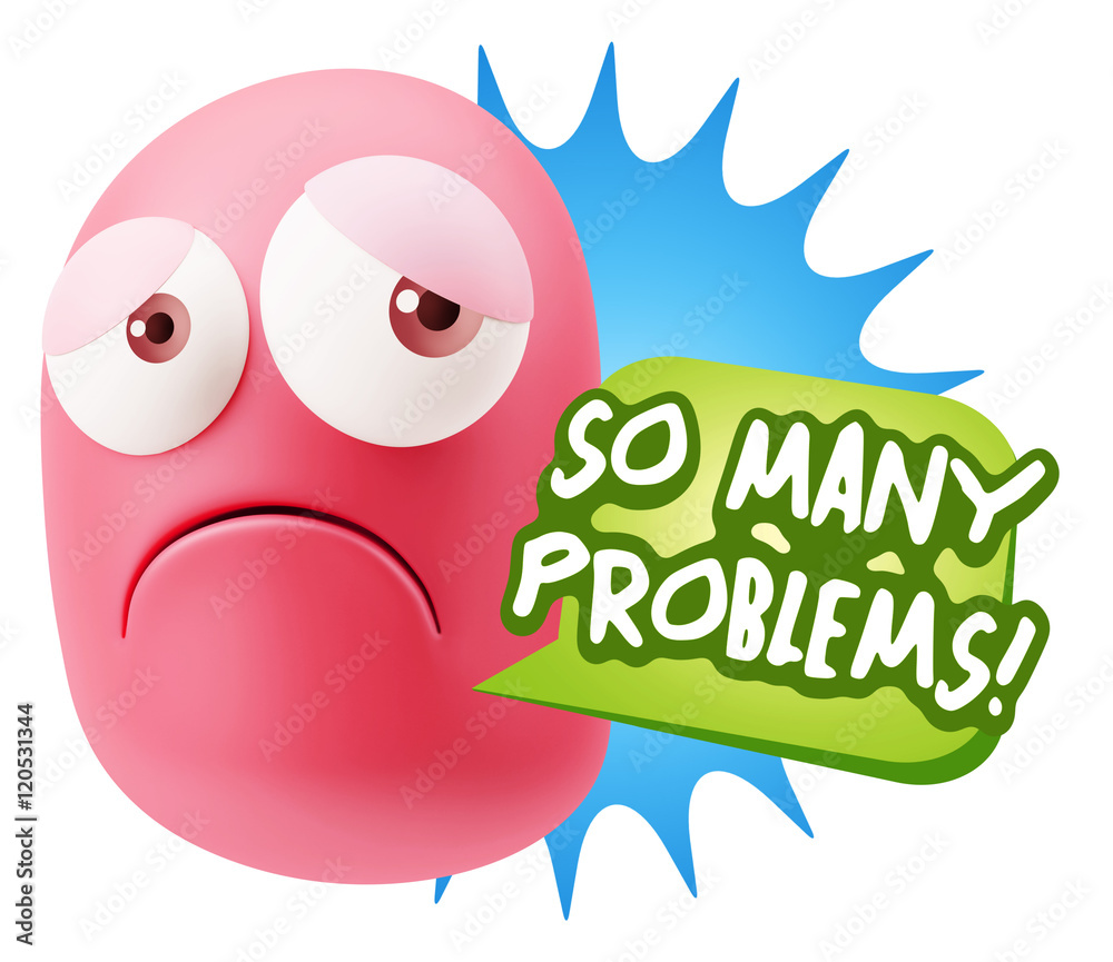 3d Rendering Sad Character Emoticon Expression saying So Many Pr 3d Rendering Sad Character Emoticon Expression saying So Many Pr