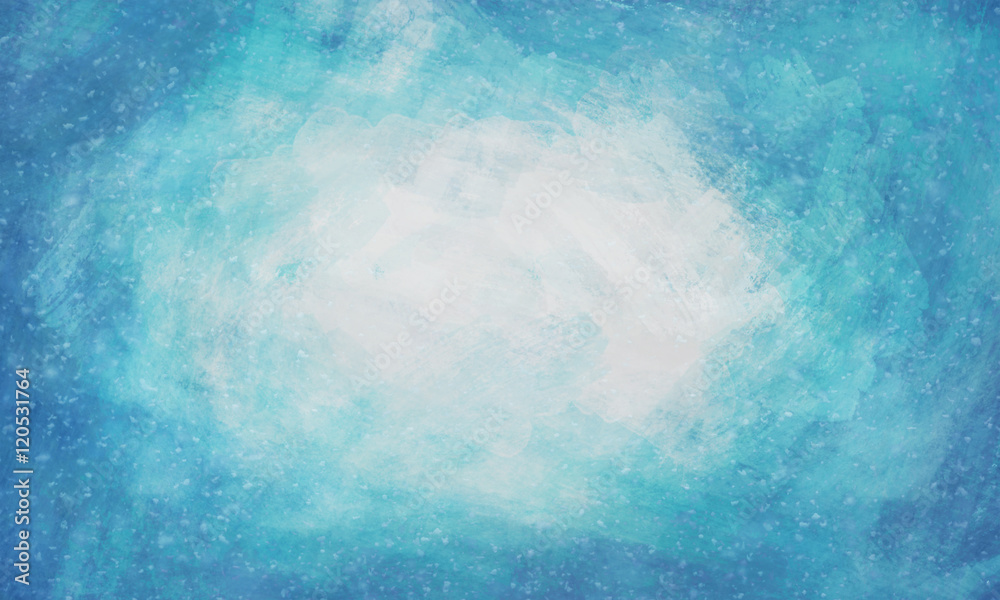 Positive color background with snow flakes.Light blue and white color brush  paint .Winter colors Stock Photo | Adobe Stock