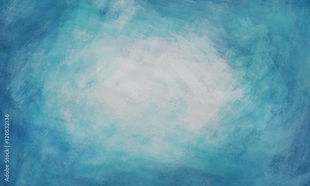 Blue and white color oil brush paint background.Cold colors