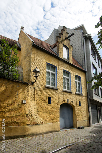Fototapeta Naklejka Na Ścianę i Meble -  façade ancienne et ruelle à gand