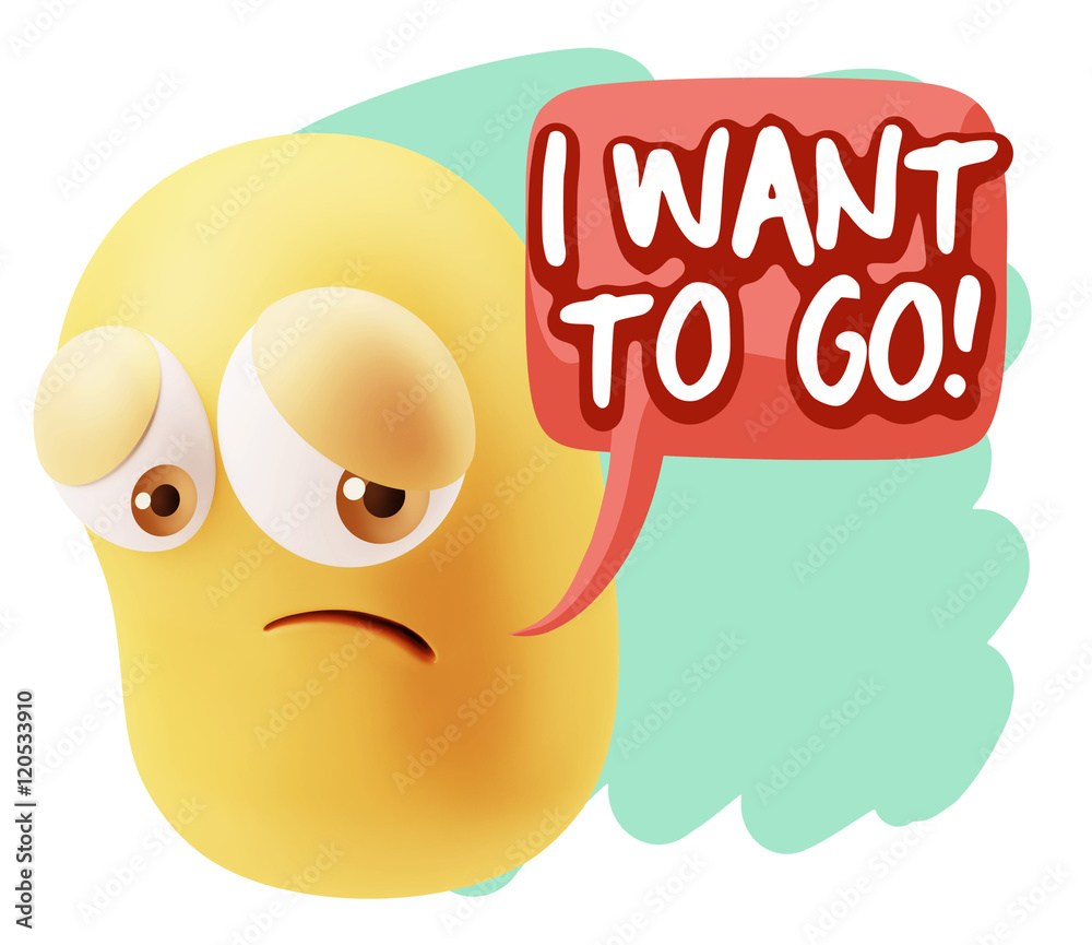 3d Rendering Sad Character Emoticon Expression saying I Want to 3d Rendering Sad Character Emoticon Expression saying I Want to