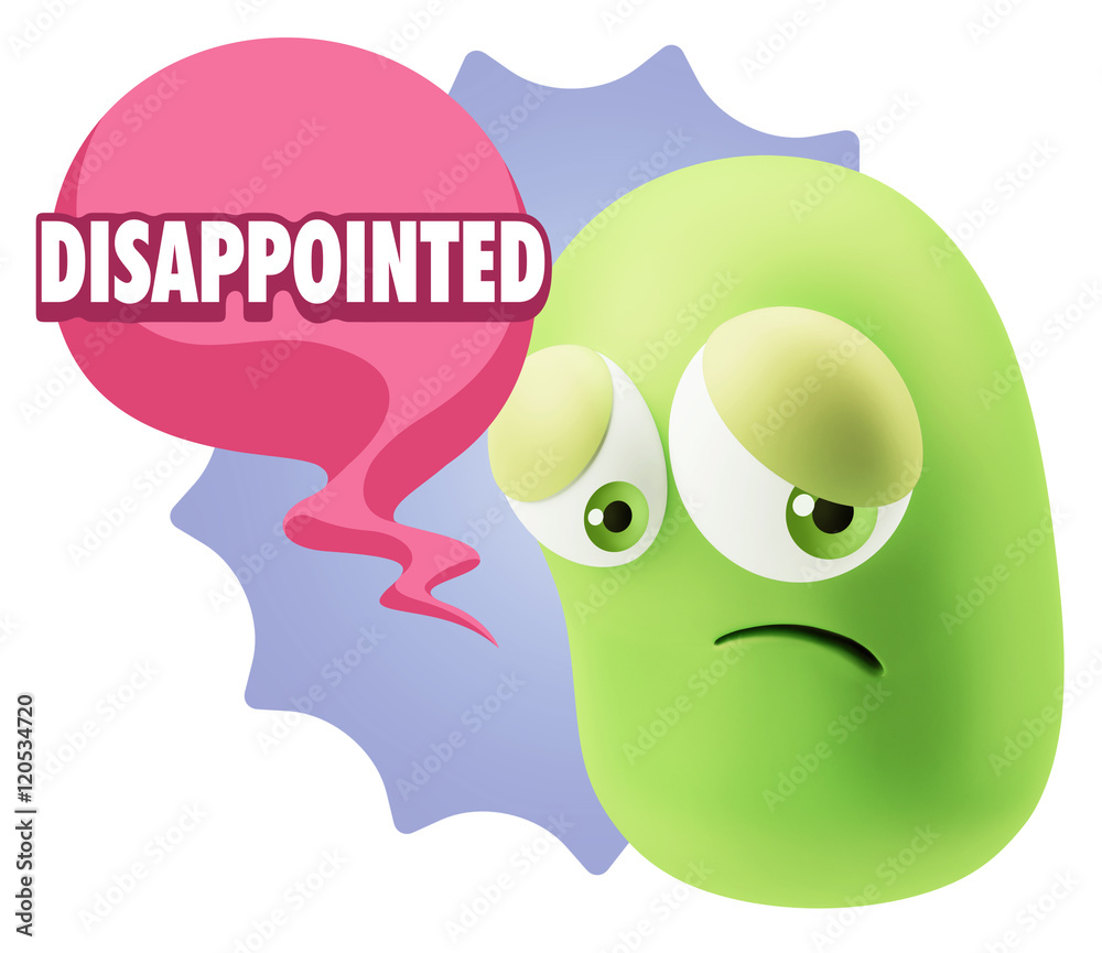 3d Rendering Sad Character Emoticon Expression saying Disappoint 3d Rendering Sad Character Emoticon Expression saying Disappoint