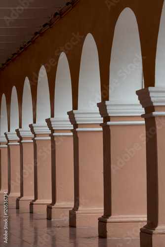 Columns and archways along corridor, Centro, Dolores Hidalgo, Gu photo