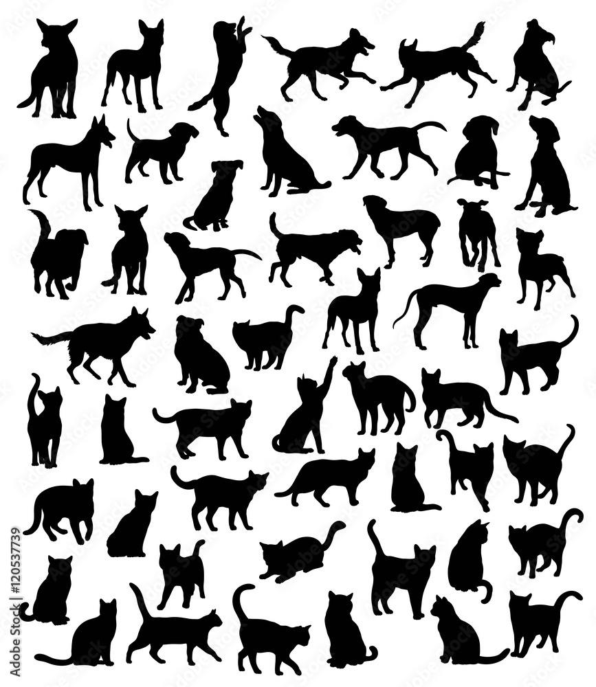 Pet Animal Silhouettes, art vector design