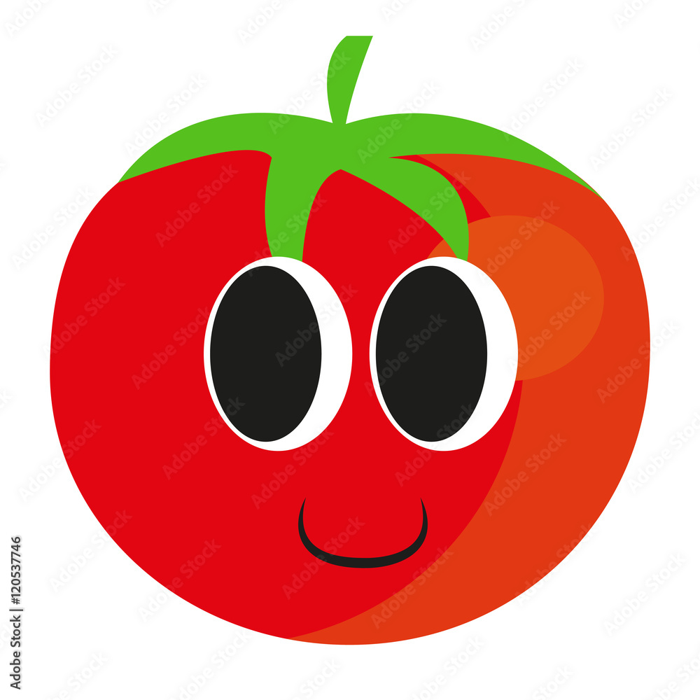 Happy Tomato, vector, character, eps, jpg. Stock Vector | Adobe Stock