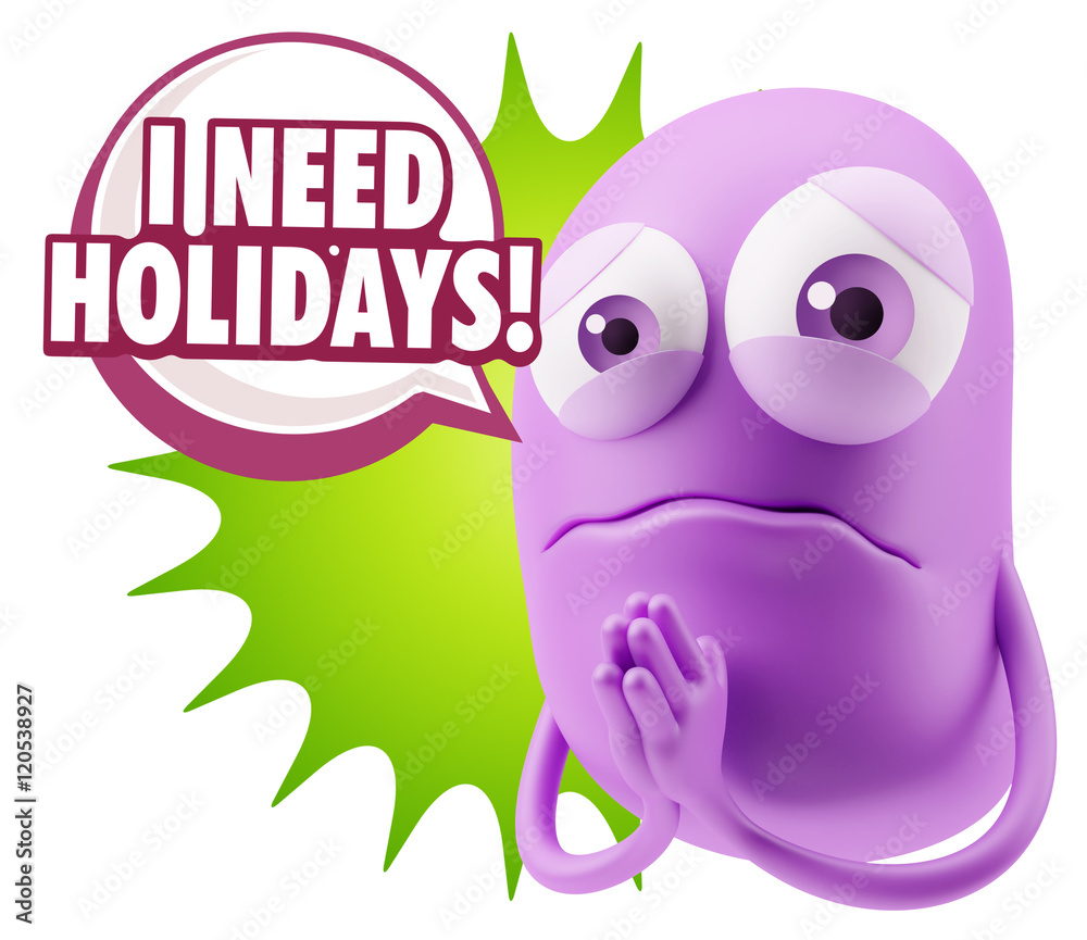 3d Rendering Sad Character Emoticon Expression saying I Need Hol 3d Rendering Sad Character Emoticon Expression saying I Need Hol