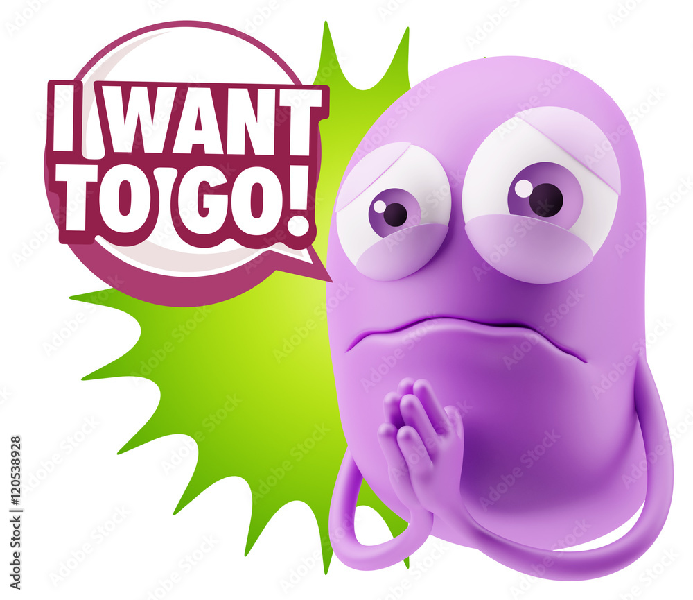 3d Rendering Sad Character Emoticon Expression saying I Want to 3d Rendering Sad Character Emoticon Expression saying I Want to