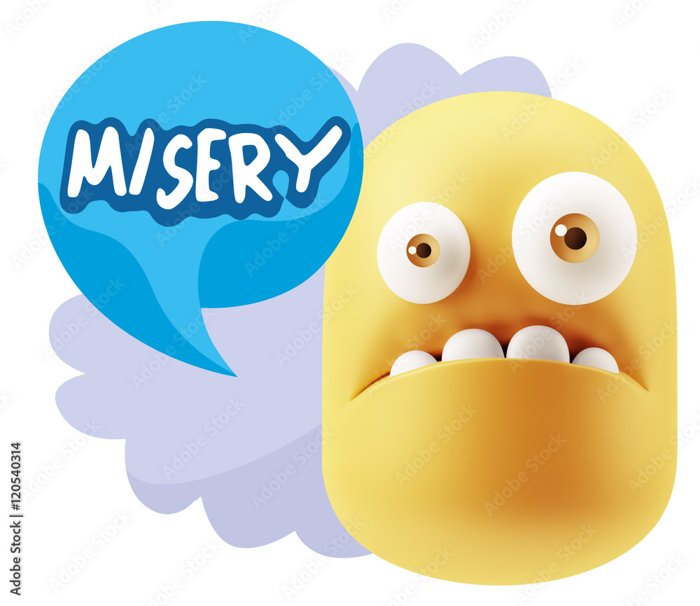 3d Rendering Sad Character Emoticon Expression saying misery wit 3d Rendering Sad Character Emoticon Expression saying misery wit