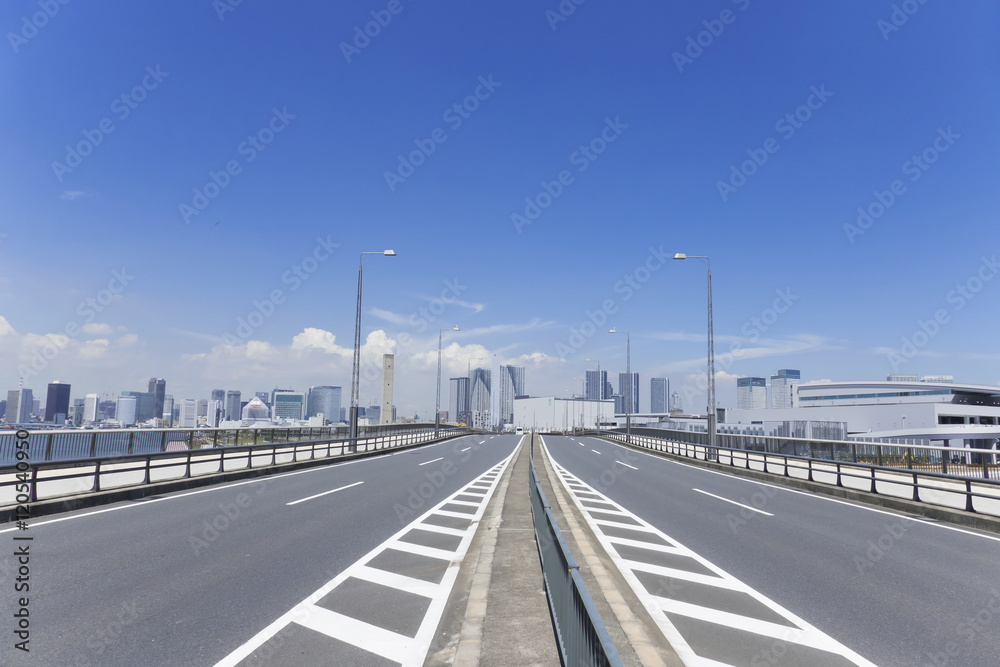 インフラ　富士見橋　有明から豊洲へ抜ける新設道路　2016年