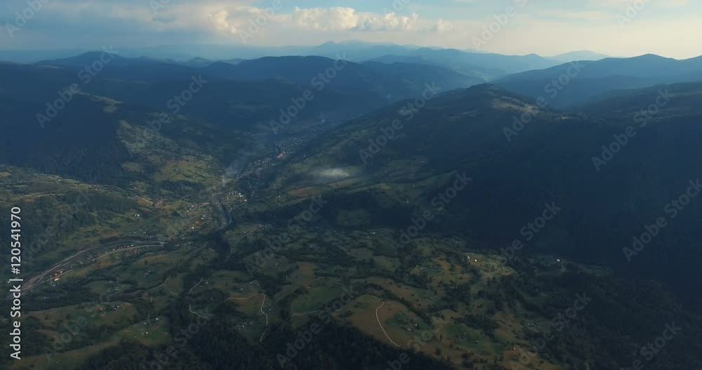 Mountain forest and meadow in summer Mountain forest and meadow in summer