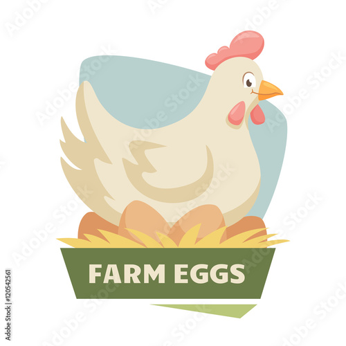 Hen on eggs