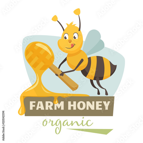 Bee with honey