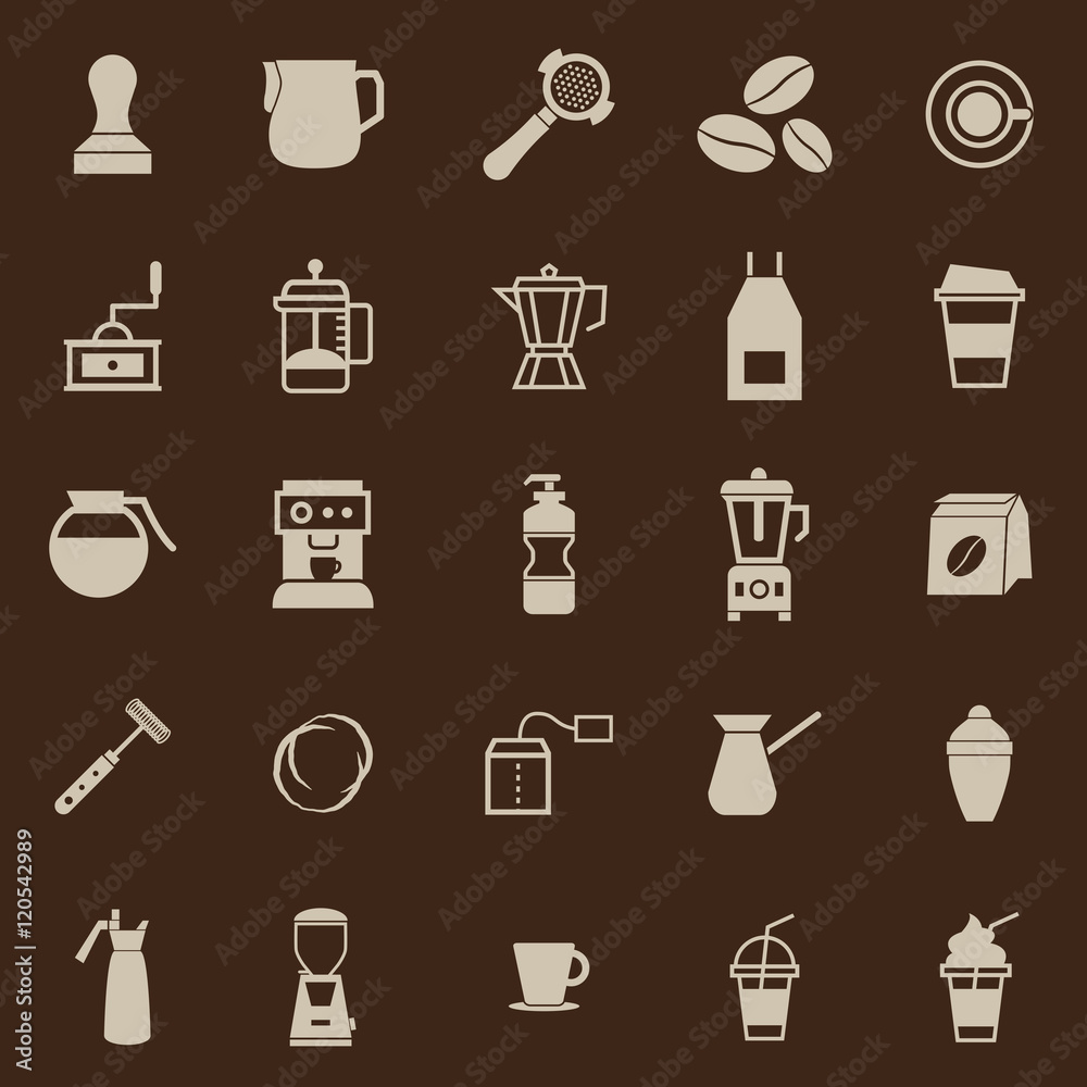 Barista color icon on brown background Barista color icon on brown background