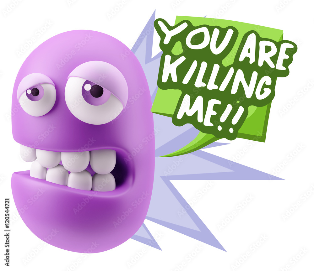 3d Rendering Sad Character Emoticon Expression saying You are Ki 3d Rendering Sad Character Emoticon Expression saying You are Ki