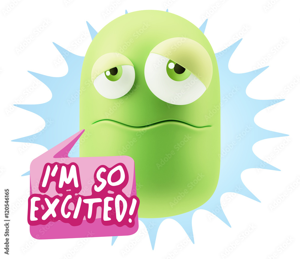 3d Rendering Sad Character Emoticon Expression saying I'm so Exc 3d Rendering Sad Character Emoticon Expression saying I'm so Exc
