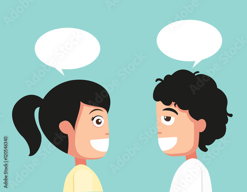 Typical conversation,vector