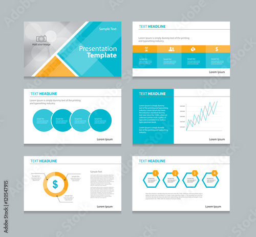 page presentation layout design template with info graphic element