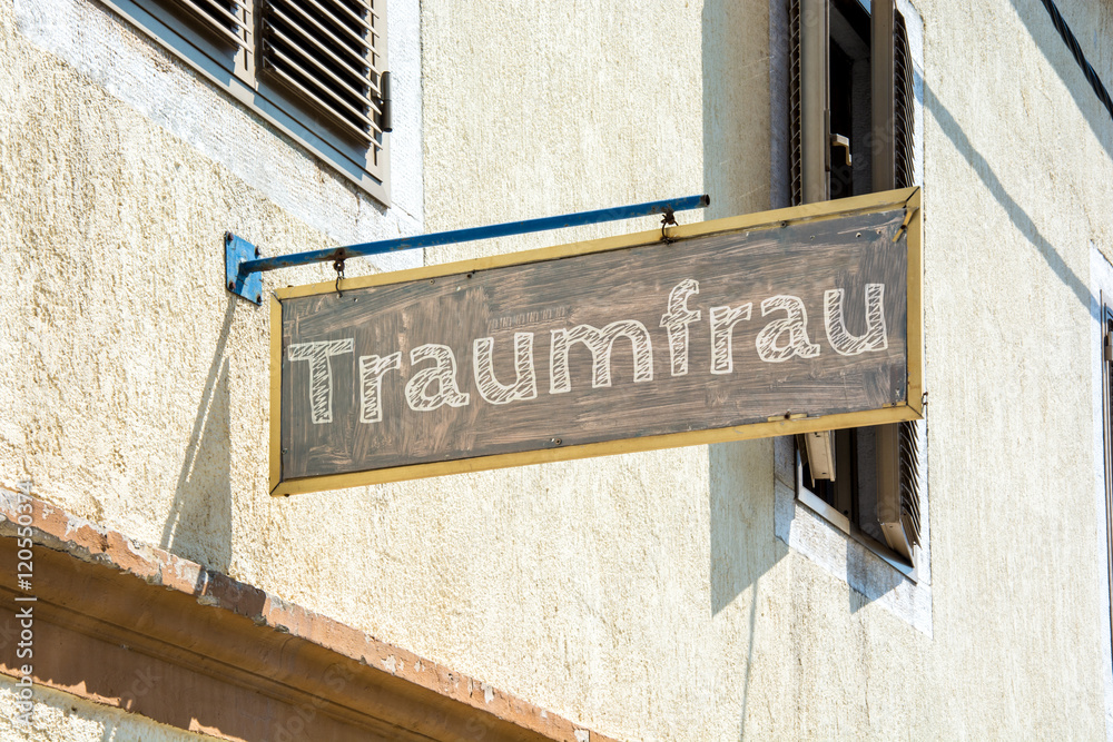 Naklejka premium Schild 116 - Traumfrau