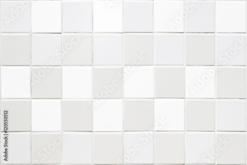 White tile ceramic wall background