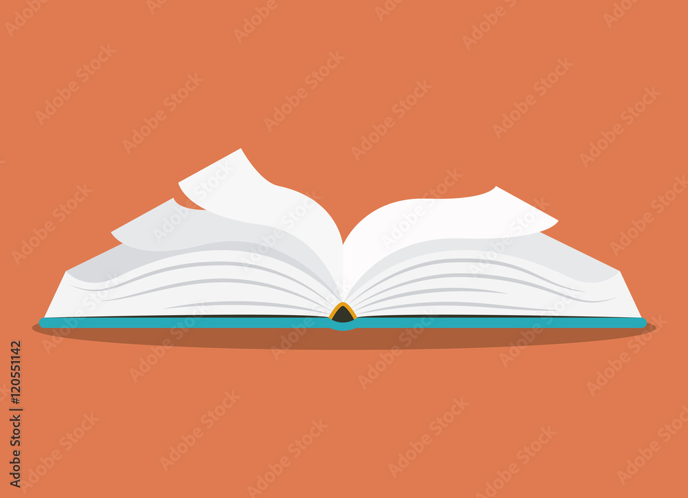 One open book icon. Learning knowledge and library theme. Colorful design. Vector illustration One open book icon. Learning knowledge and library theme. Colorful design. Vector illustration