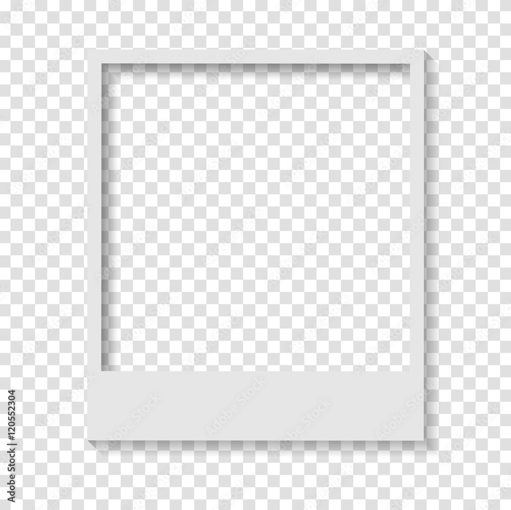 Blank transparent paper Polaroid photo frame vector de Stock | Adobe Stock