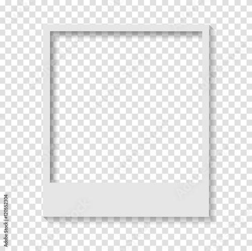 Blank transparent paper Polaroid photo frame Stock Vector | Adobe Stock