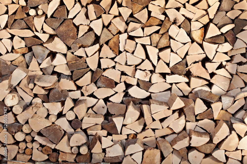 Firewood stack for background Firewood stack for background