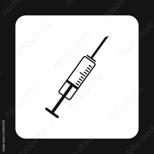 Dental syringe icon in simple style isolated on white background vector illustration