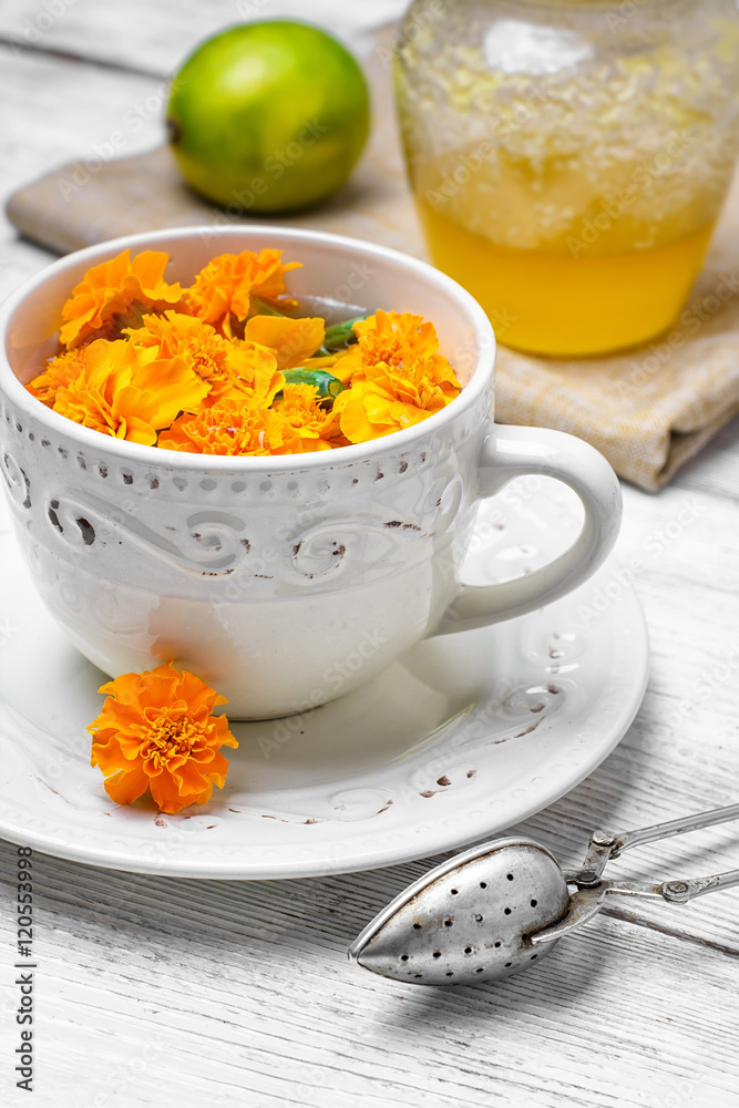 Tea with marigolds Tea with marigolds
