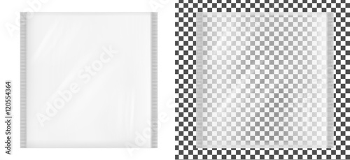 Transparent package for snacks, food, chips, cheese