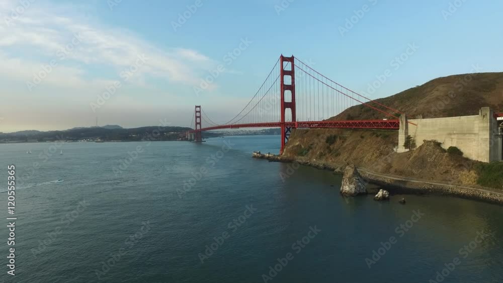 Golden Gate Bridge in San Fransisco, California, aerial shot Golden Gate Bridge in San Fransisco, California, aerial shot