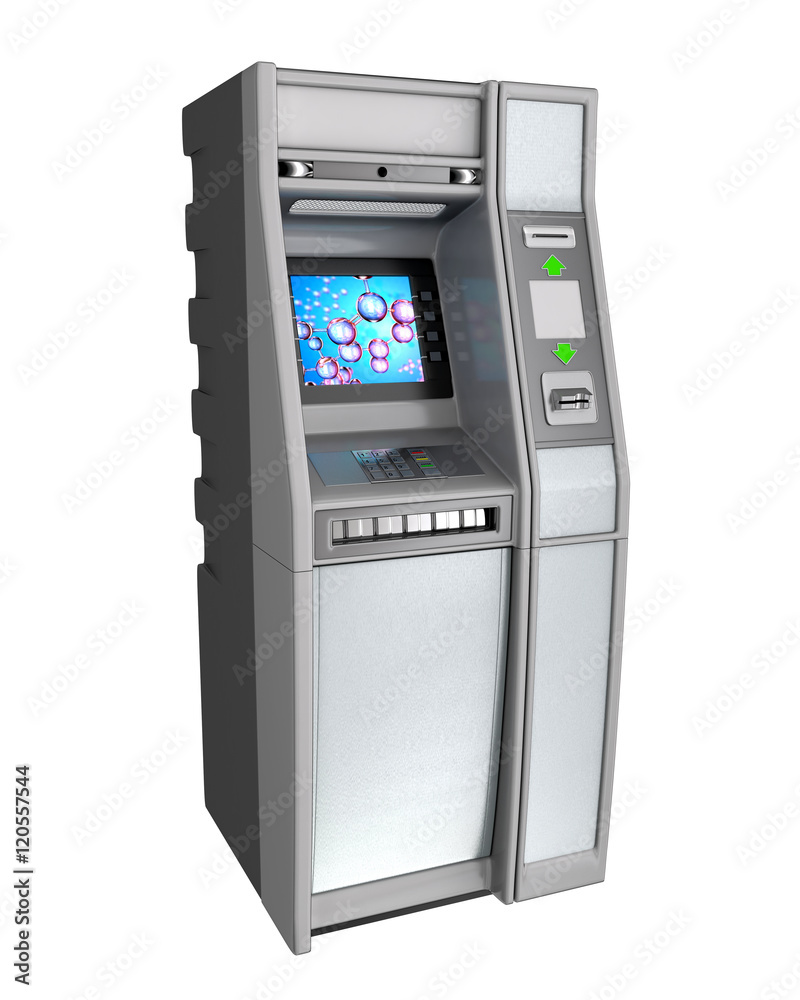 Automated teller machine. 3d image. Isolated on white Automated teller machine. 3d image. Isolated on white