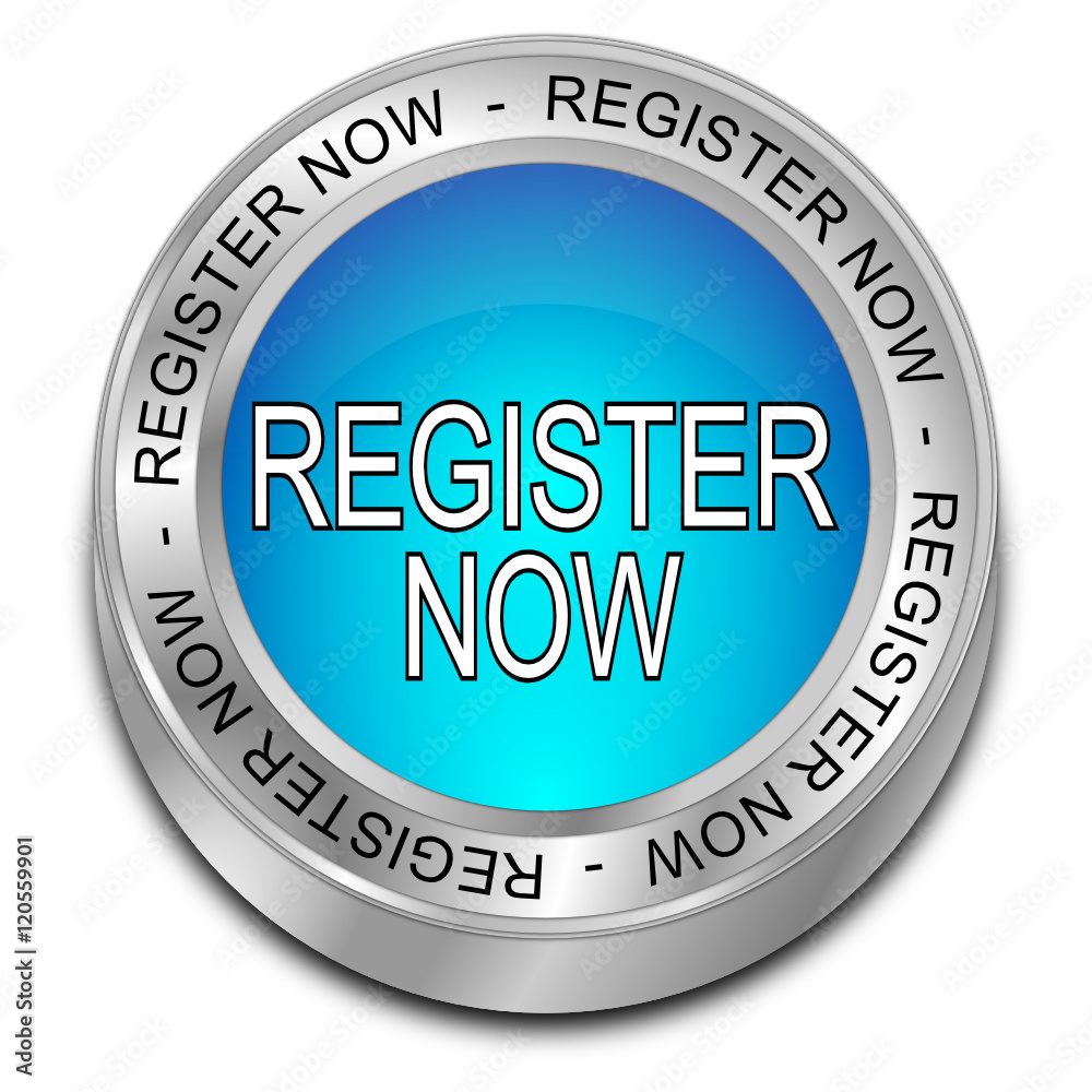 Register now Button - 3D illustration