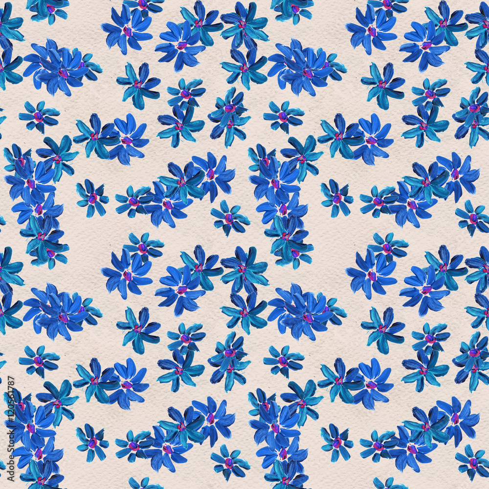 Seamless pattern with blue flowers Seamless pattern with blue flowers