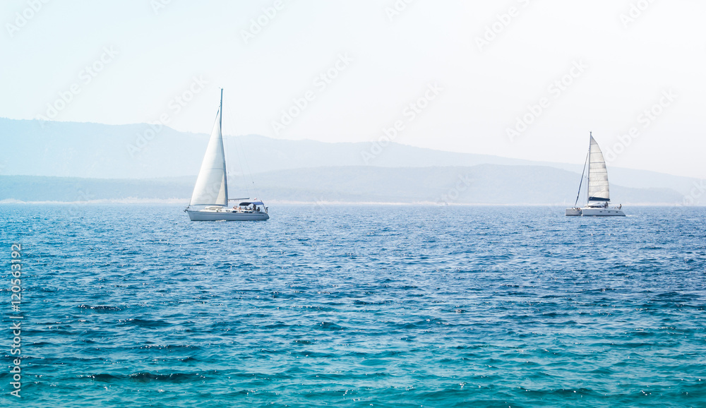Sailing boats on the sea