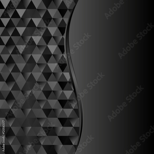 black textured background divided into two