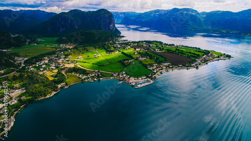 Norway, aerial photos, landscape, sea, mountains,