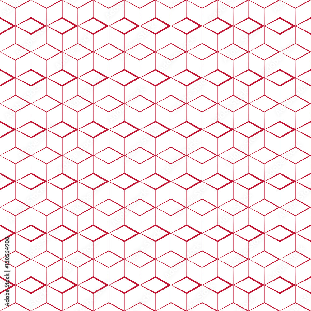 Naklejka premium geometric cube seamless pattern