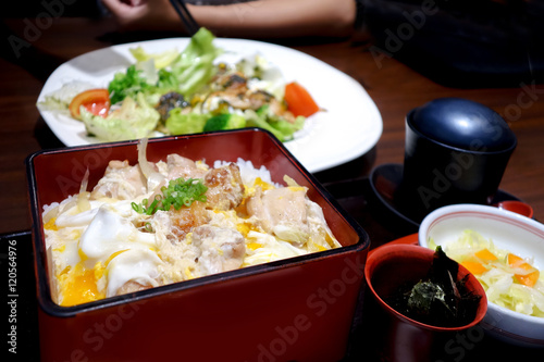 Japanese katsudon set menu - Japanese favorite dish photo
