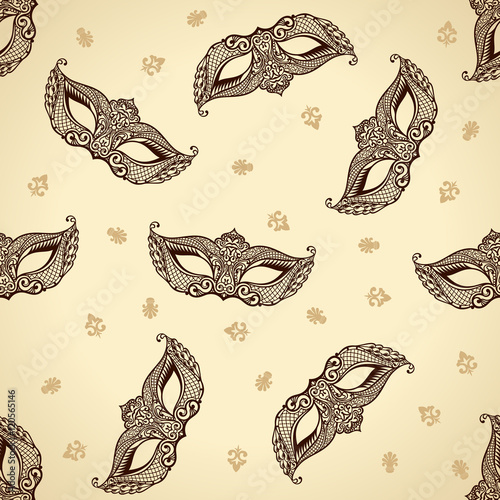 Vector seamless pattern with art ornament for design