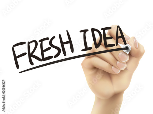 Fresh idea written by hand