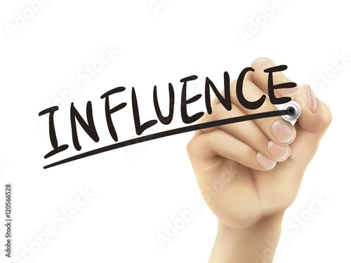 Influence written by hand