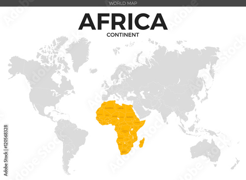 Africa continent Location Map