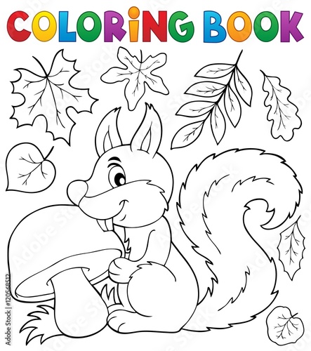Coloring book squirrel theme 2