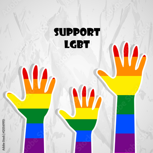 LGBT background with rainbow color flag