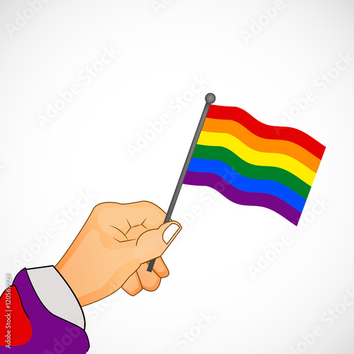LGBT background with rainbow color flag