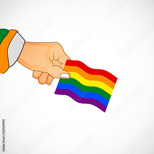LGBT background with rainbow color flag