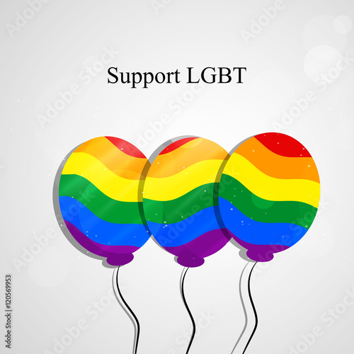 LGBT background with rainbow color flag