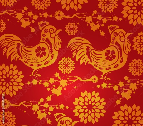 Chinese new year blossom pattern background